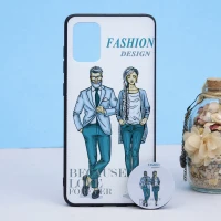 قاب طرحدار + پاپ سوکت Samsung A71 کد6 سری B