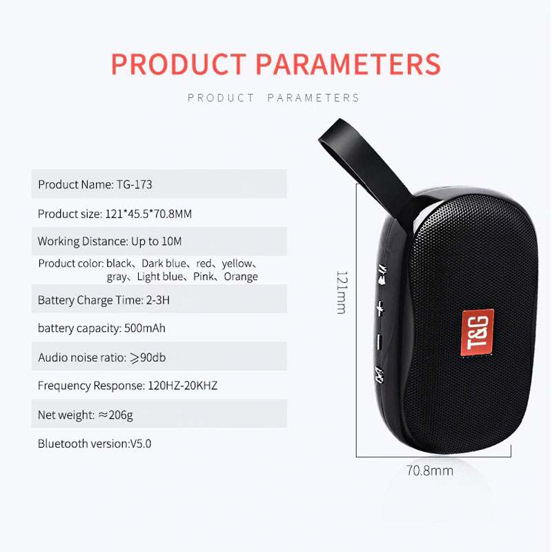 اسپیکر بلوتوثی رم و فلش خور T&G TG-173