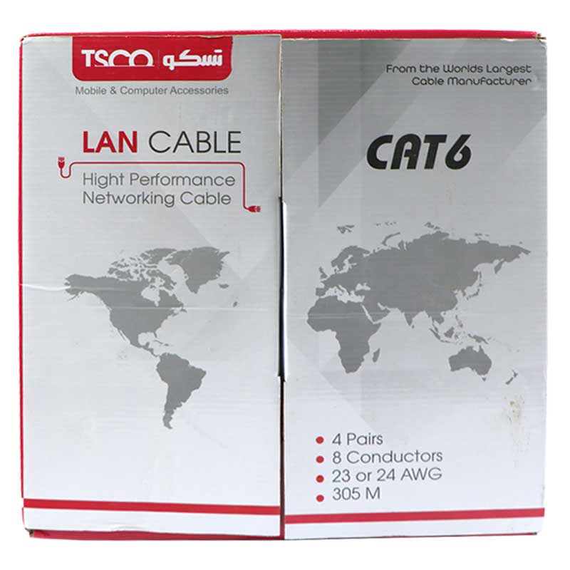 کابل شبکه TSCO UTP Cat6 305m CCA 