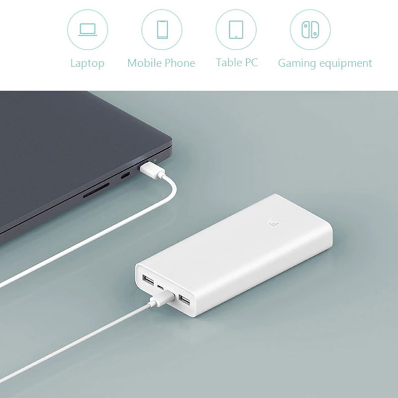 پاور بانک فست شارژ 20000 شیائومی Xiaomi PLM18ZM PD QC3 18W