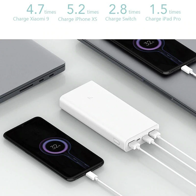 پاور بانک فست شارژ 20000 شیائومی Xiaomi PLM18ZM PD QC3 18W