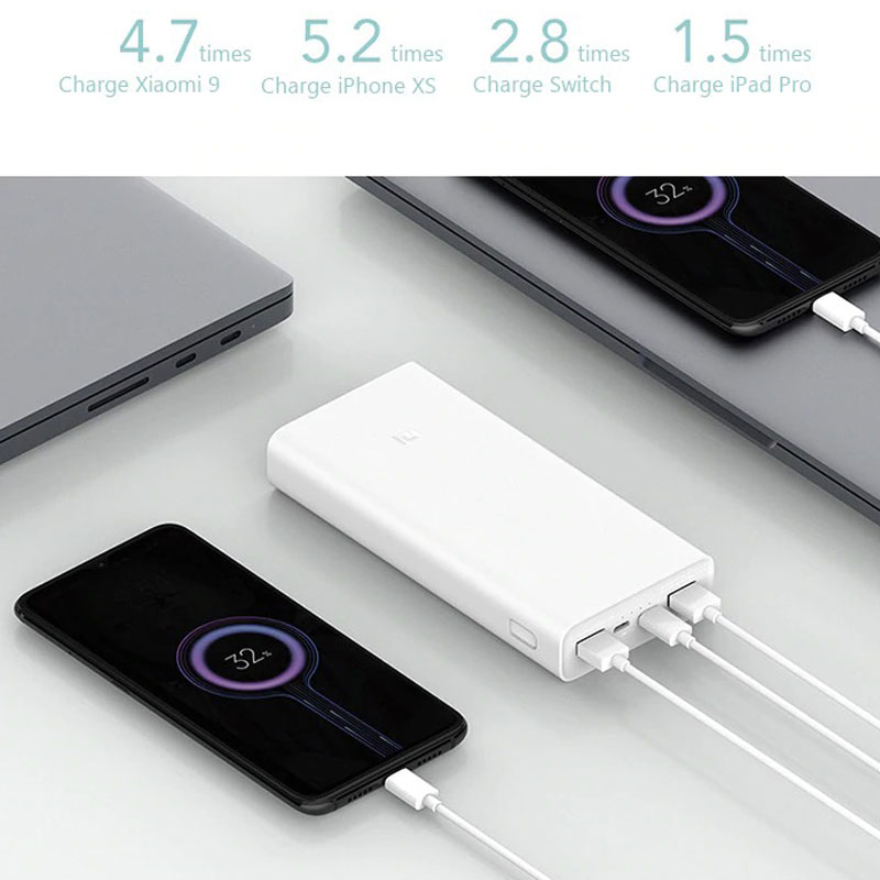 پاور بانک فست شارژ 20000 شیائومی Xiaomi PLM18ZM PD QC3 18W