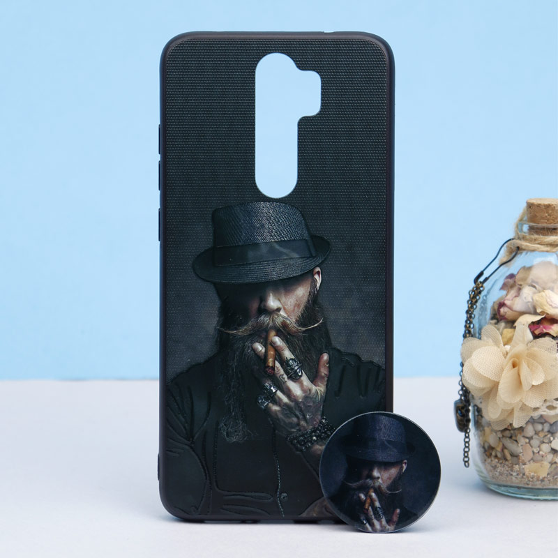 قاب طرحدار + پاپ سوکت Xiaomi Redmi Note 8 Pro کد9 سری B