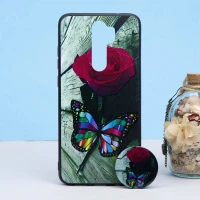 قاب طرحدار + پاپ سوکت Xiaomi Redmi Note 8 Pro کد7 سری B