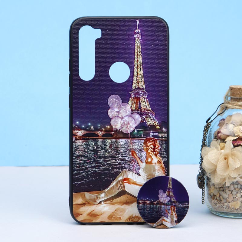 قاب طرحدار + پاپ سوکت Xiaomi Redmi Note 8 کد2 سری B