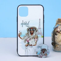 قاب طرحدار + پاپ سوکت iPhone 11 کد4 سری B