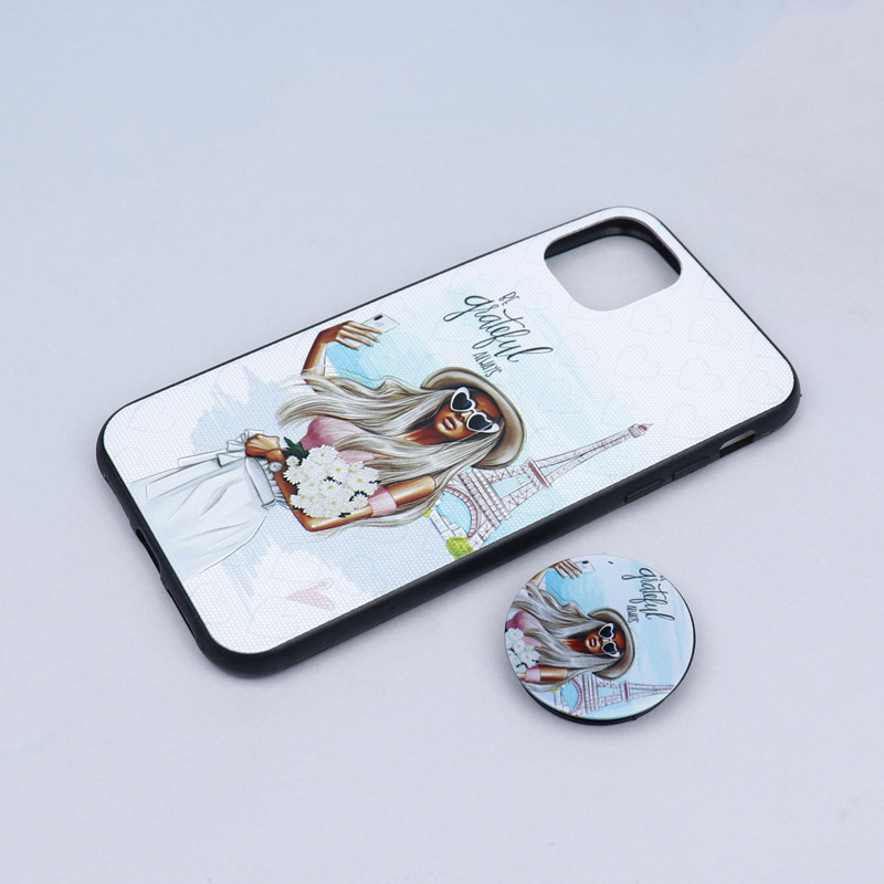قاب طرحدار + پاپ سوکت iPhone 11 کد4 سری B