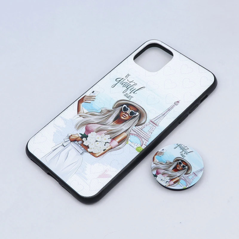 قاب طرحدار + پاپ سوکت iPhone 11 Pro Max کد4 سری B