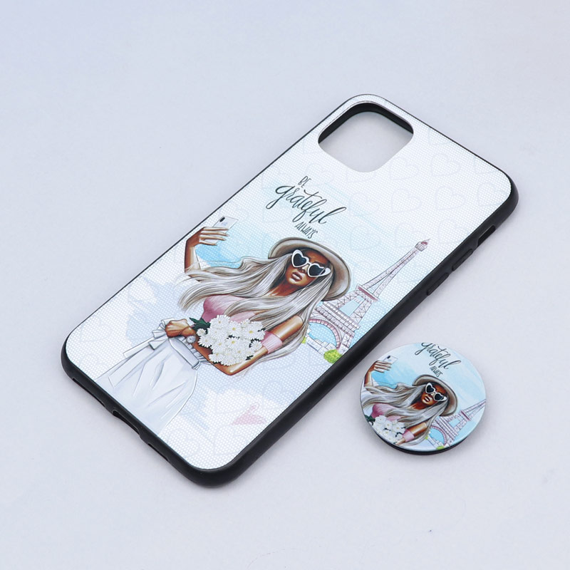 قاب طرحدار + پاپ سوکت iPhone 11 Pro Max کد4 سری B