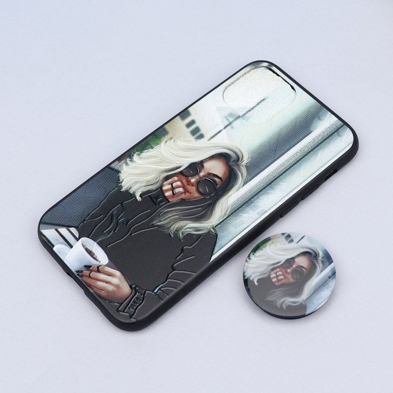 قاب طرحدار + پاپ سوکت iPhone 11 Pro کد3 سری B