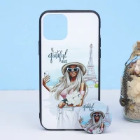 قاب طرحدار + پاپ سوکت iPhone 11 Pro کد4 سری B