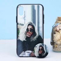 قاب طرحدار + پاپ سوکت iPhone X/XS کد3 سری B