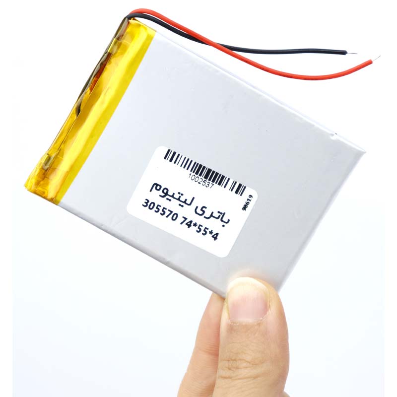 باتری لیتیوم 2500mAh 74*55*4mm 305570