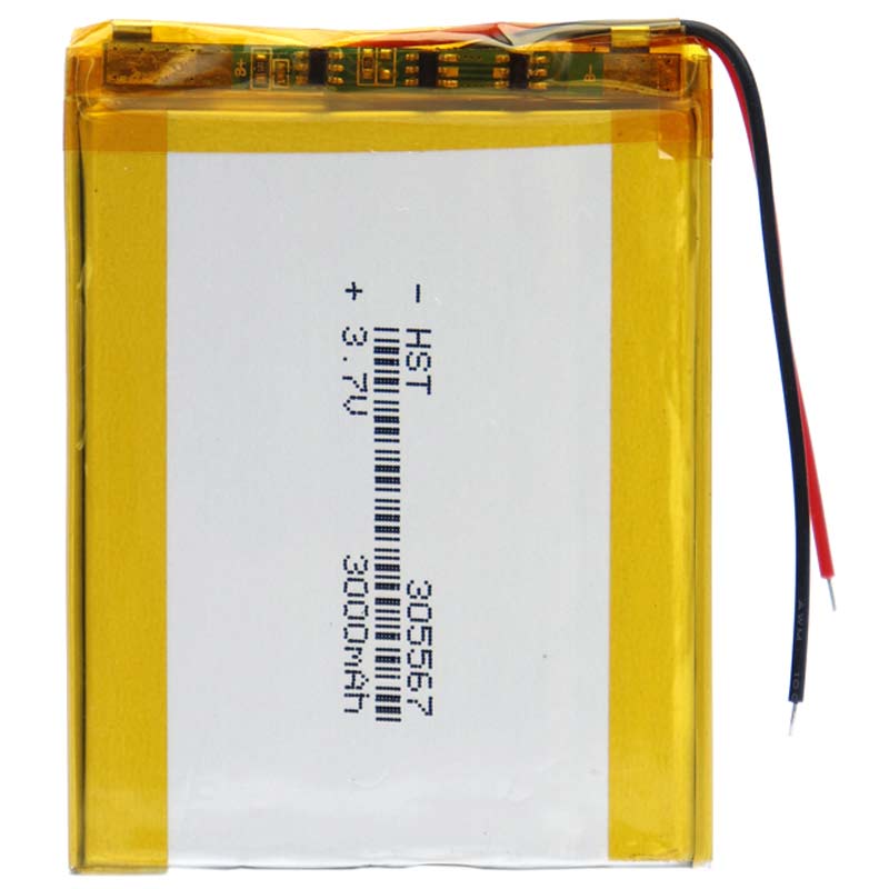 باتری لیتیوم 3000mAh 64*50*3mm 305567