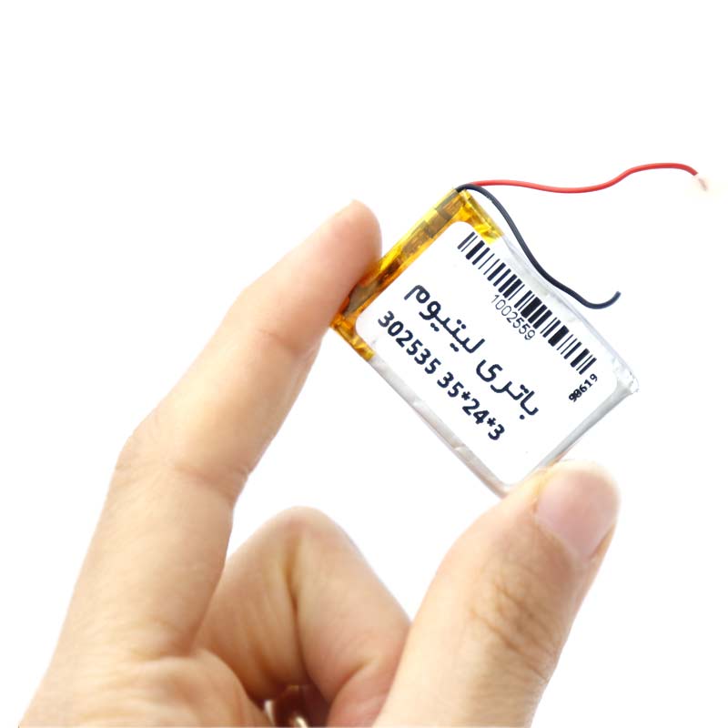 باتری لیتیوم 300mAh 35*24*3mm 302535