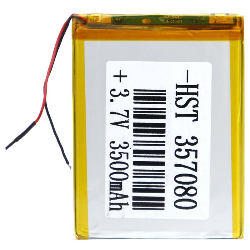 باتری لیتیوم 3500mAh 84*65*3mm 357080