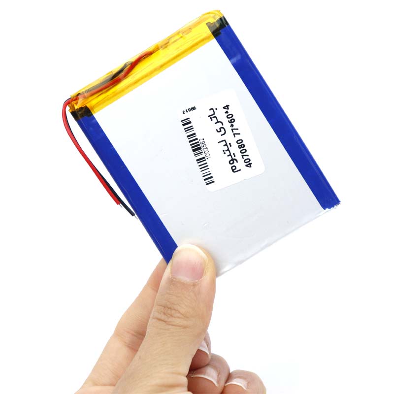 باتری لیتیوم 3500mAh 77*60*4mm 407080
