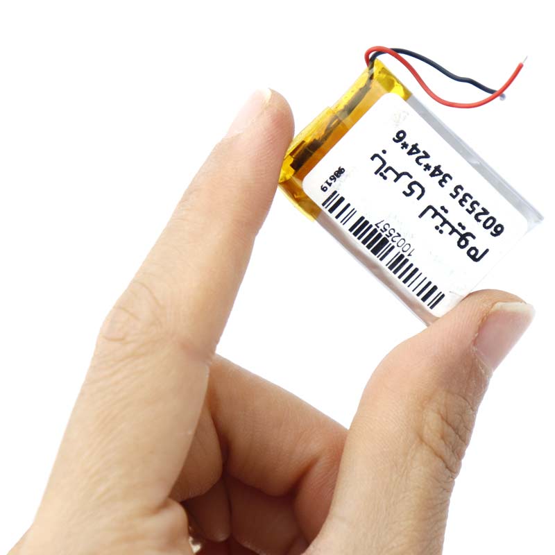 باتری لیتیوم 500mAh 34*24*6mm 602535
