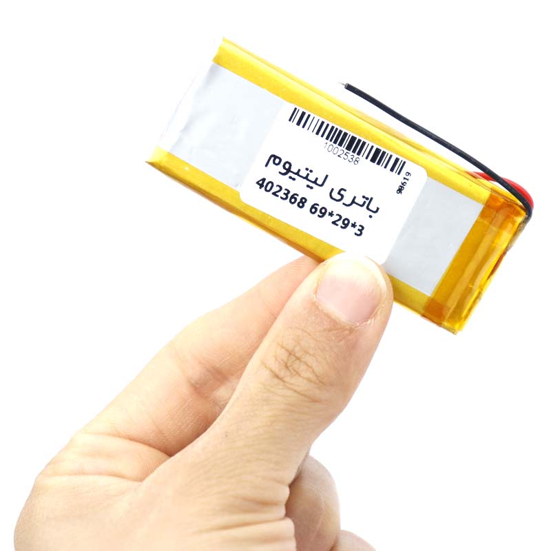 باتری لیتیوم 680mAh 69*29*3mm 402368
