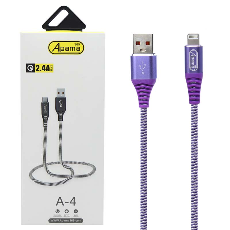 کابل آیفونی APAMA A-4 2.4A 1m