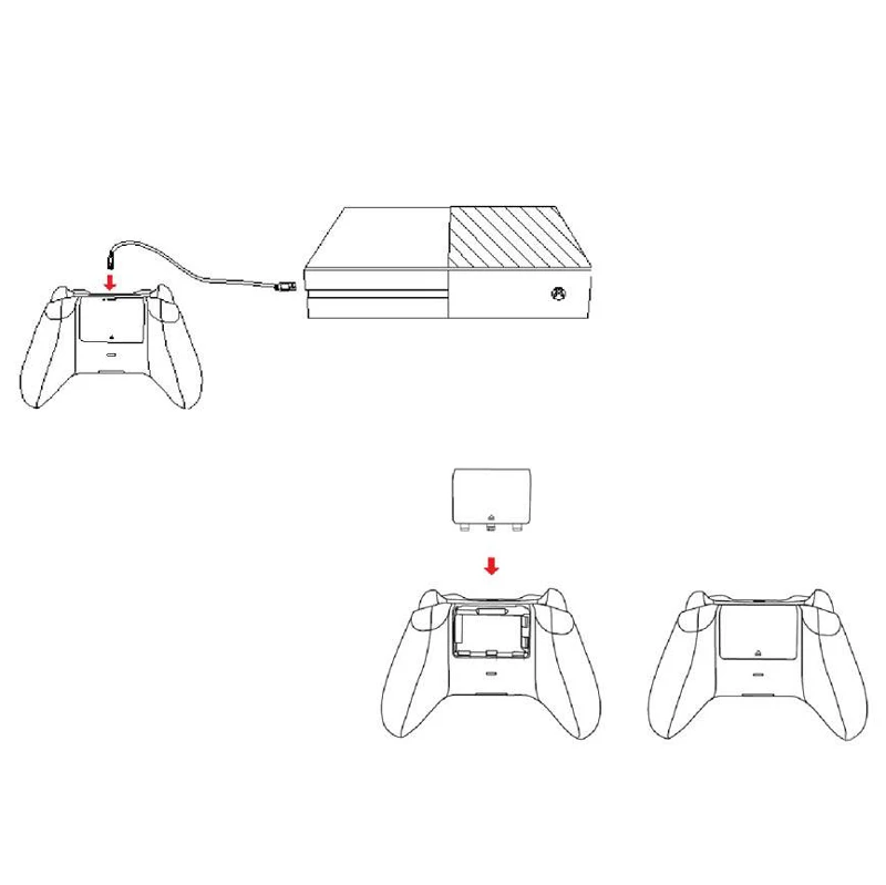 باتری دسته ایکس باکس شارژی Dobe Xbox One S TYX-561S 400mAh