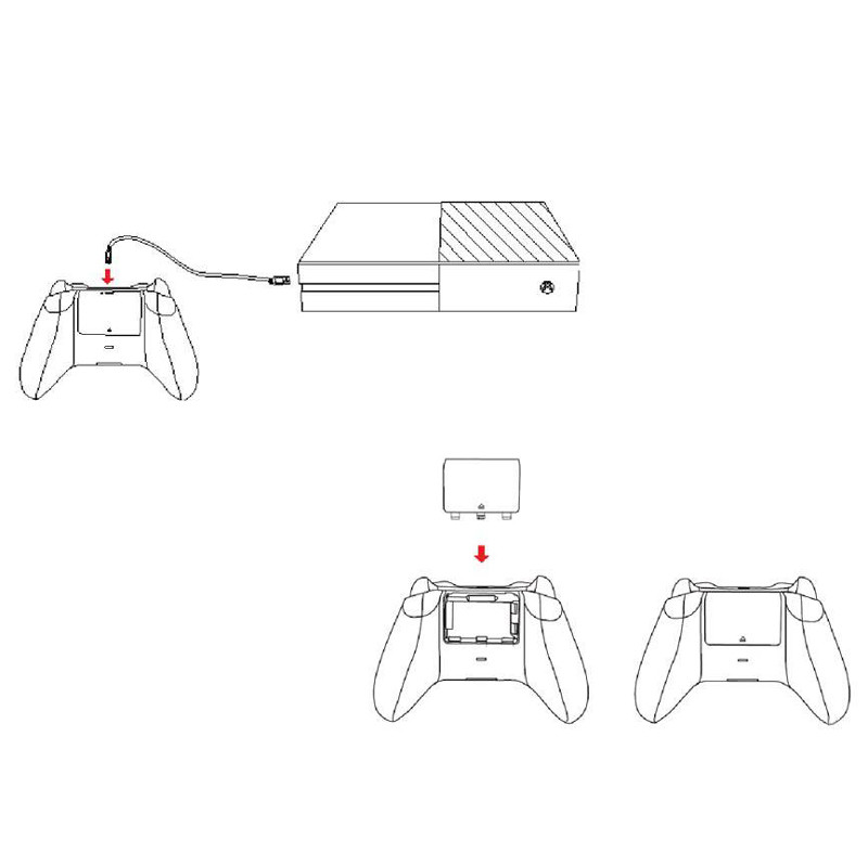 باتری دسته ایکس باکس شارژی Dobe Xbox One S TYX-561S 400mAh