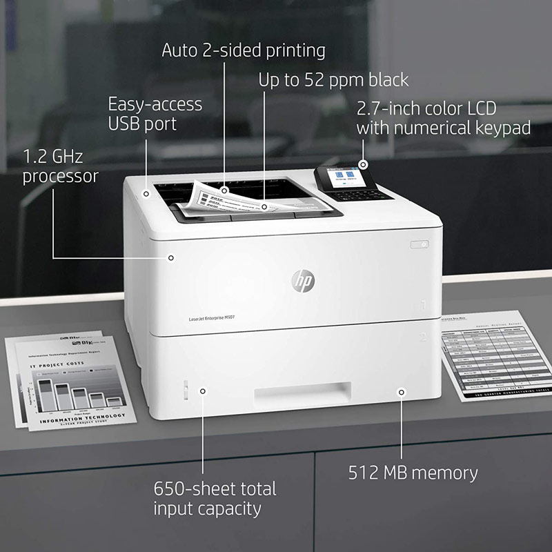 پرینتر لیزری اچ‌ پی مدل LaserJet Enterprise M507dn