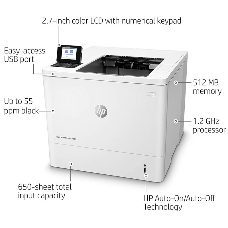 پرینتر لیزری HP LaserJet Enterprise M607n