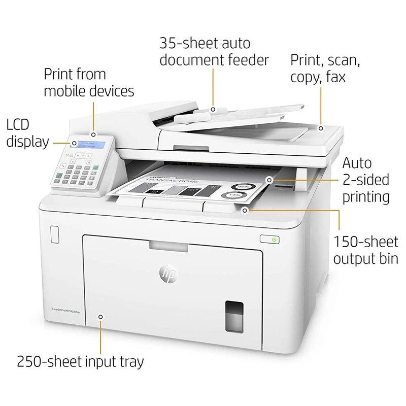 پرینتر چند کاره لیزری HP LaserJet Pro MFP M227fdn