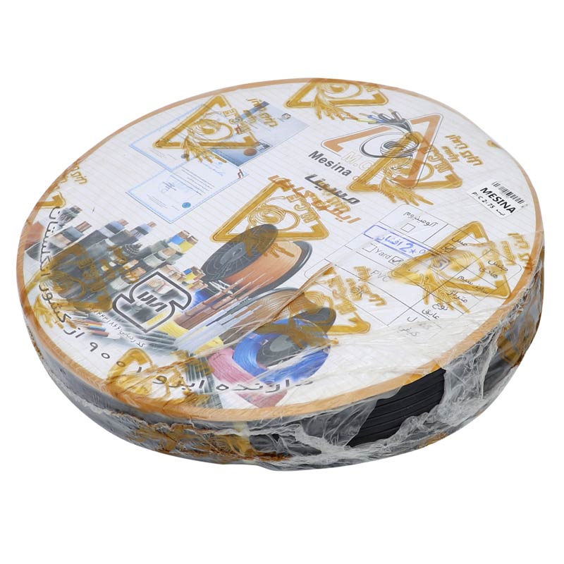 سیم برق افشان کیسه ای 0.75*2 مسینا حلقه 100 متری