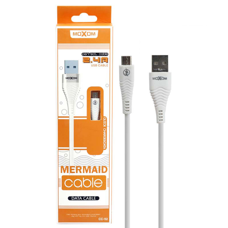 کابل میکرو یو اس بی Moxom CC-52 2.4A 1m