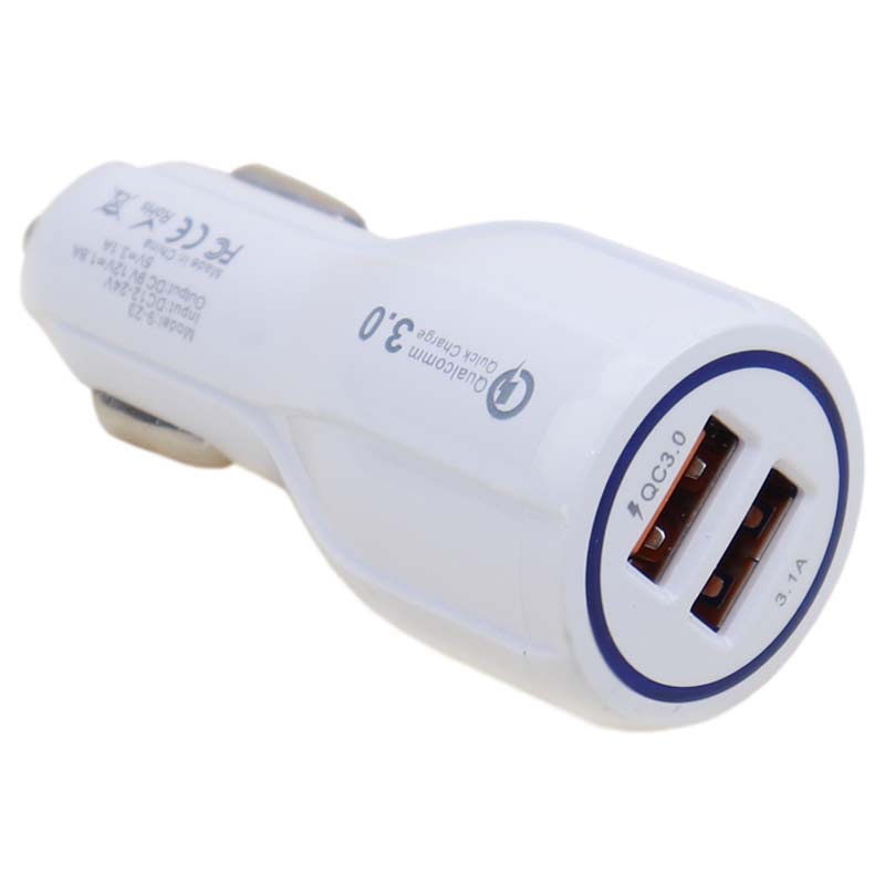شارژر فندکی فست شارژ Samsung 9-23 QC3 + کابل میکرو یو اس بی