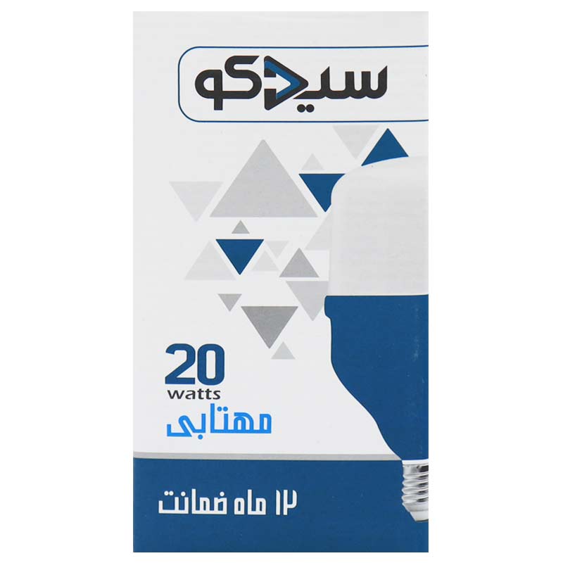 لامپ ال ای دی استوانه ای 20 وات سیدکو پایه E27