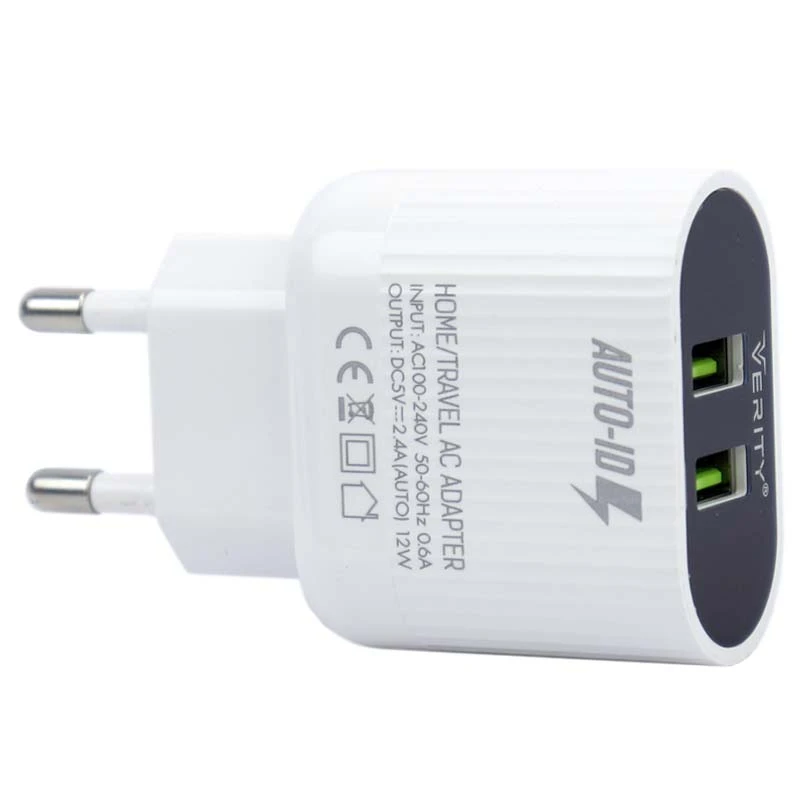 شارژر دیواری Verity AP-2117 2.4A + کابل میکرو یو اس بی