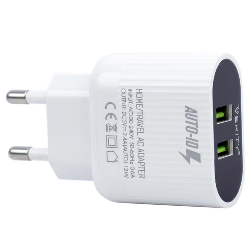 شارژر دیواری Verity AP-2117 2.4A + کابل میکرو یو اس بی