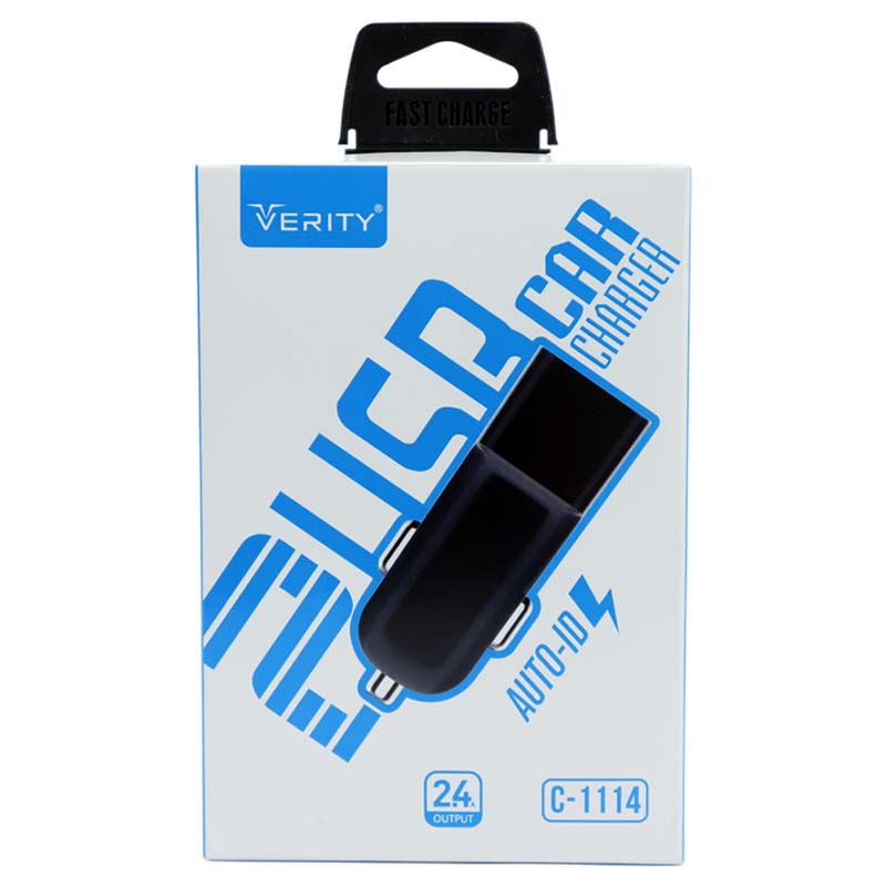 شارژر فندکی Verity C-1114 2.4A + کابل میکرو یو اس بی