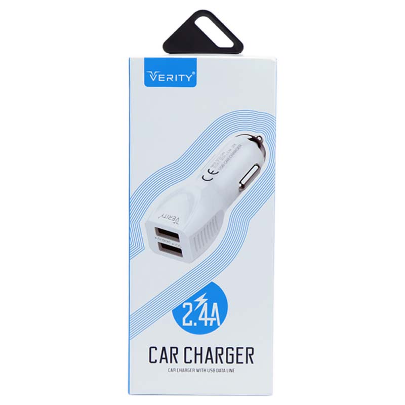 شارژر فندکی Verity C-1115 12W 2.4A + کابل میکرو یو اس بی