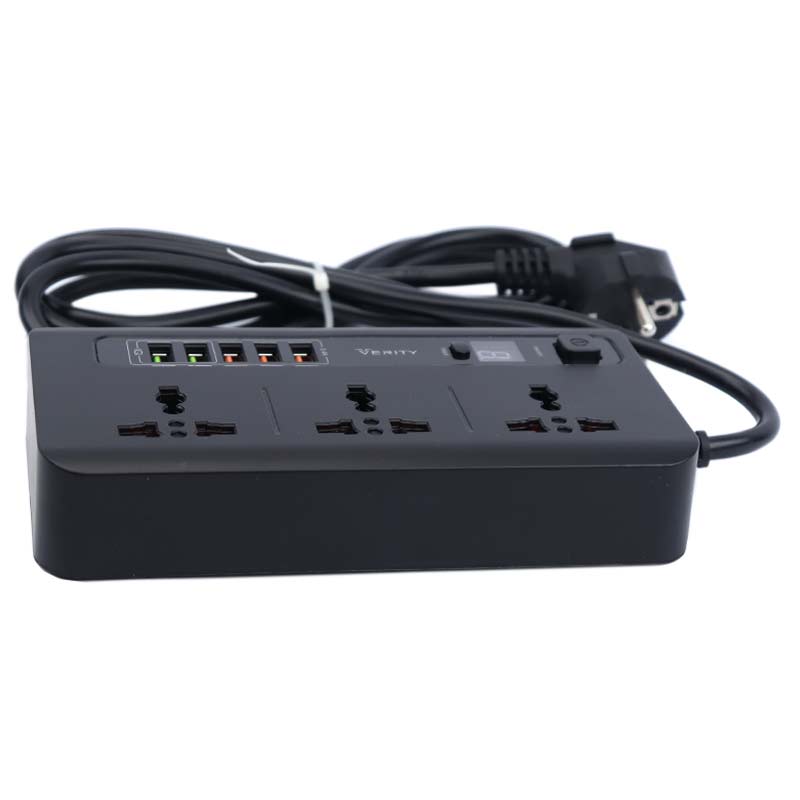 سه راهی برق وریتی PS 3111 با کابل 2 متری + شارژر USB