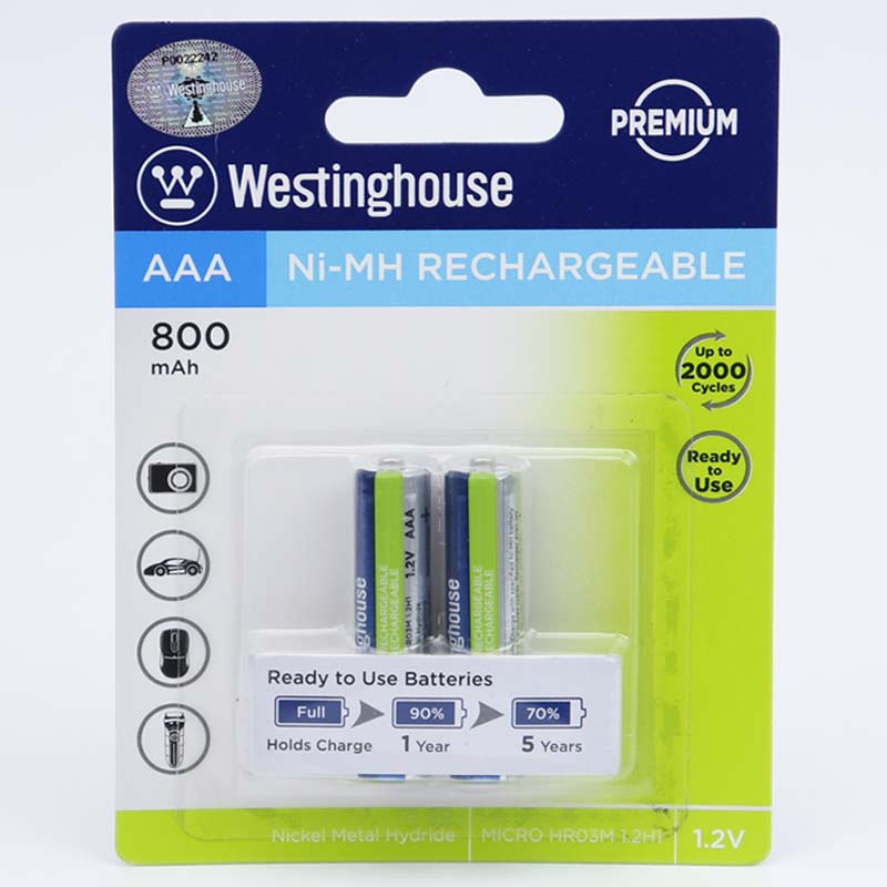 باتری نیم قلمی شارژی WestingHouse 800mAh