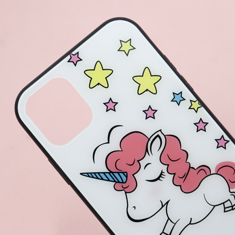 قاب پشت گلسی طرح دار یونیکورن iPhone 11