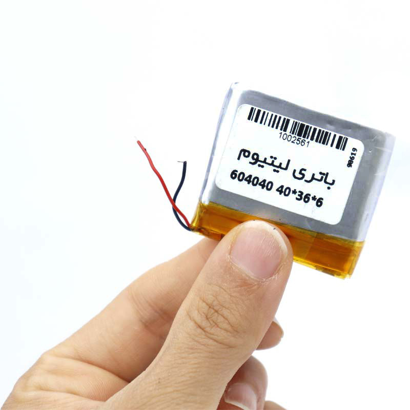 باتری لیتیوم 1000mAh 40*36*6mm 604040