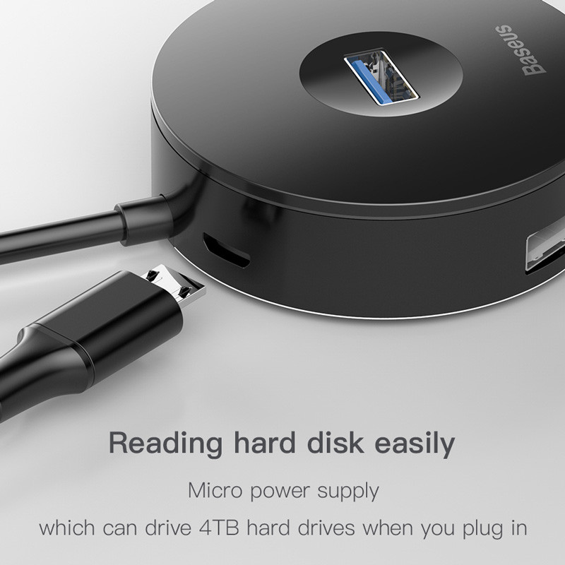 هاب 4 پورت USB3.0 باسئوس Airjoy Round Box CAHUB-G0