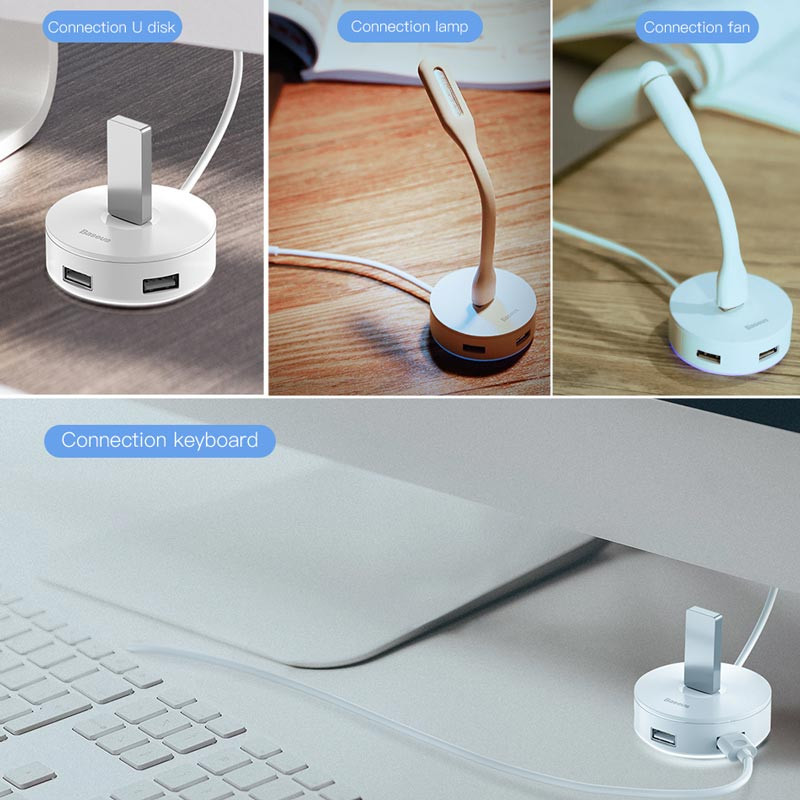هاب 4 پورت USB3.0 باسئوس Airjoy Round Box CAHUB-G0