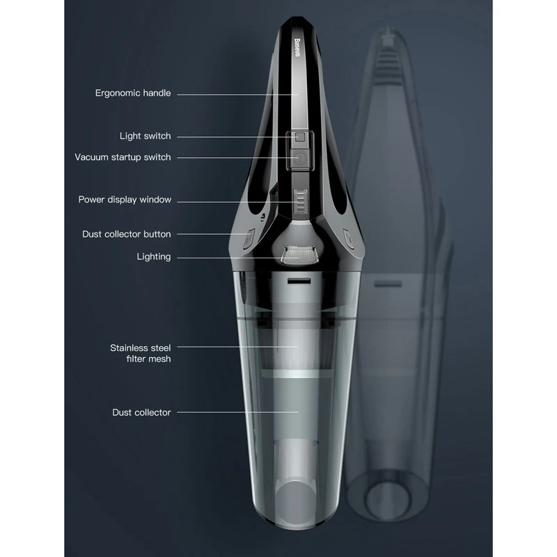 جارو برقی فندکی باسئوس Baseus Shark One H-501
