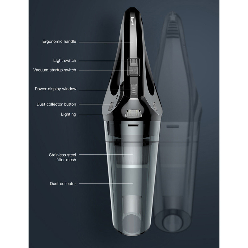 جارو برقی فندکی باسئوس Baseus Shark One H-501
