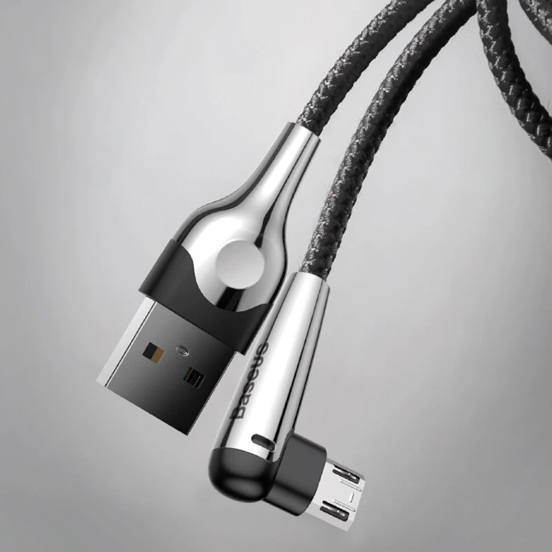 کابل میکرو یو اس بی Baseus Sharp-Bird CAMMVP-E01 2.4A 1m یکسر L