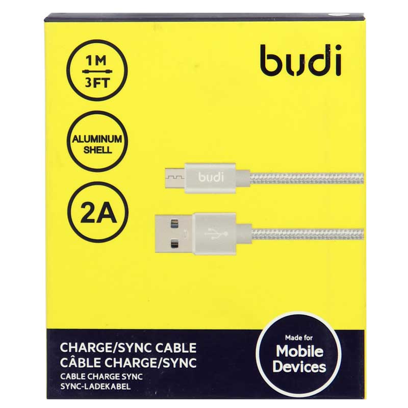 کابل میکرو یو اس بی Budi M8J180M 2A 1m