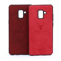 قاب چرمی طرح گوزن Samsung A8 Plus