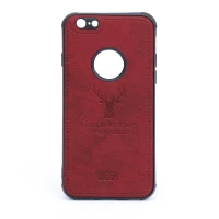 قاب چرمی طرح گوزن iPhone 6/6s زرشکی