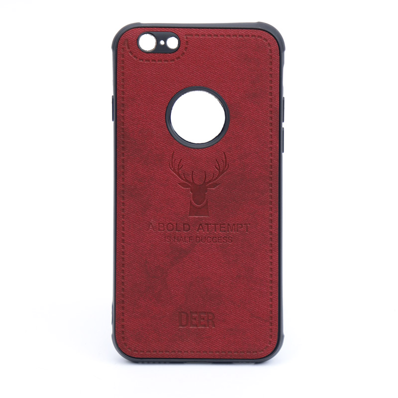 قاب چرمی طرح گوزن iPhone 6/6s زرشکی